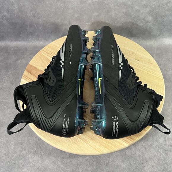 Nike Alpha Huarache 8 Elite LAX Black Lacrosse Cleat CW4447-001 Mens Size 10.5 main image 7
